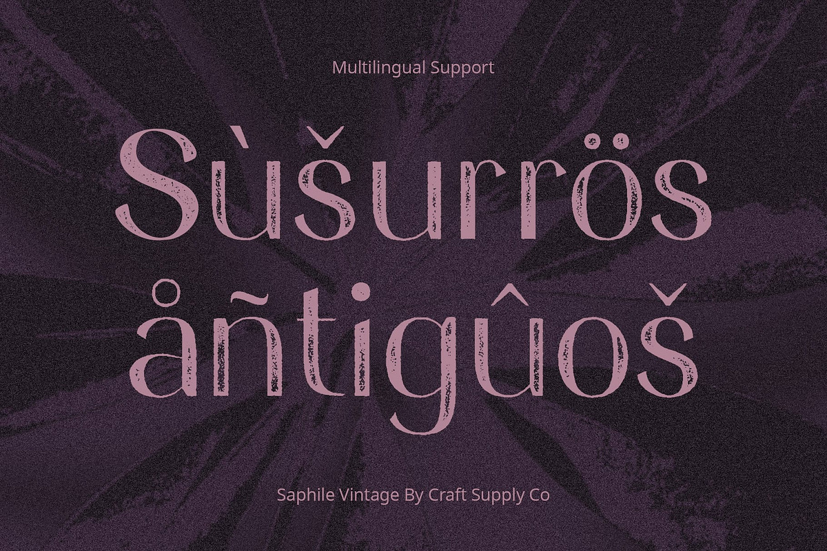 Saphile Vintage, a Sans Serif Font by Craft Supply Co. (Photo 7 of 8)