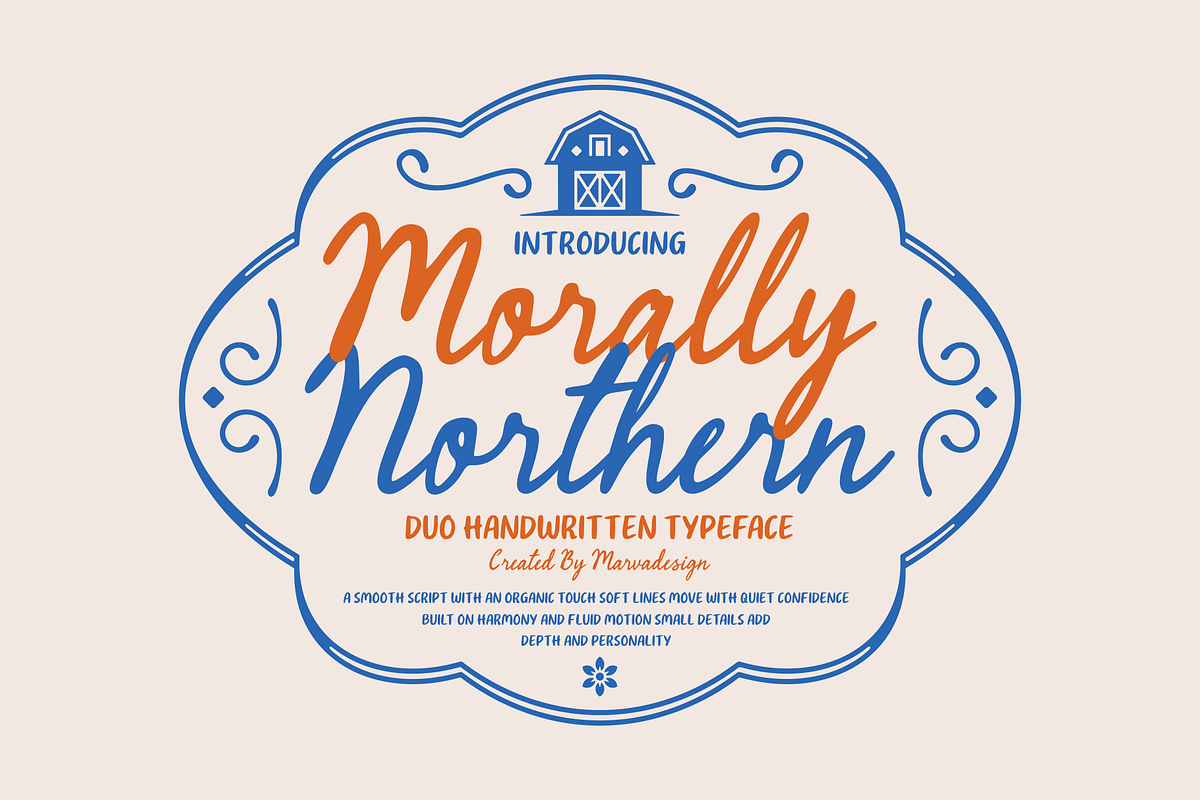 Morally Northern Font, a Script Font by Marvadesign (Photo 1 of 10)