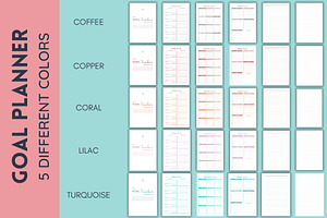 GOAL PLANNER TEMPLATE 6x9in