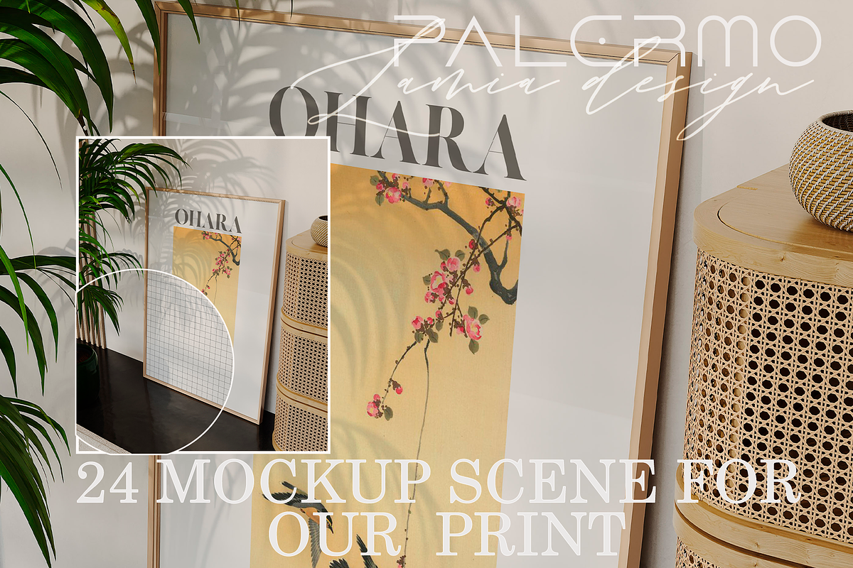 Palermo Room & Natural Frame Mockup, a Household Mockup by LAMIA DESIGN (Photo 13 of 21)