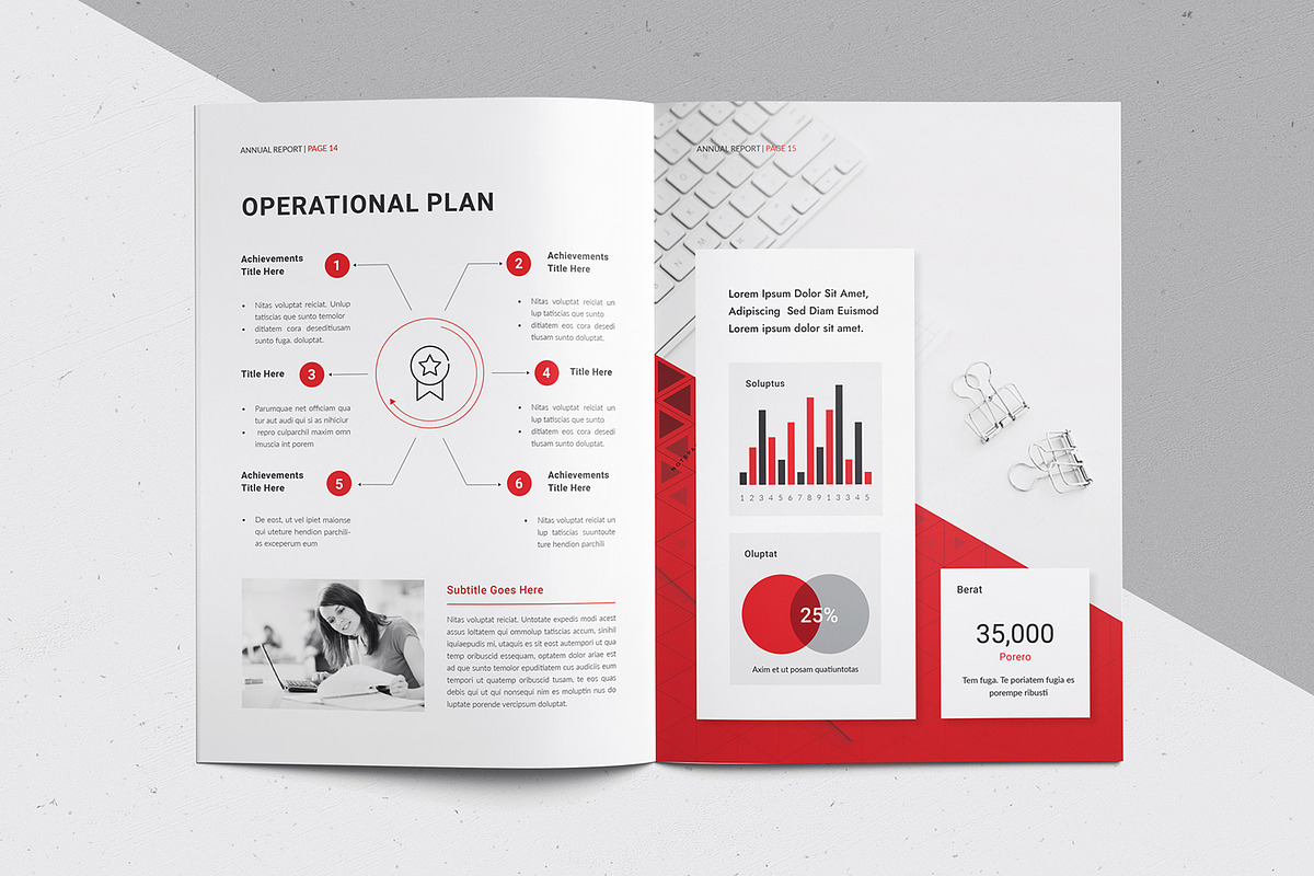 The Annual Report | InDesign & Ms Wo, a Brochure Template by Creativity-Design (Photo 6 of 12)