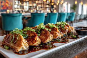 Pan-fried dumplings restaurant appet, a Photo by Pixeness Studio