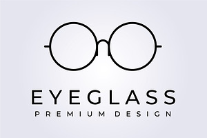 Eye Glass, Spectacles Logo Vector