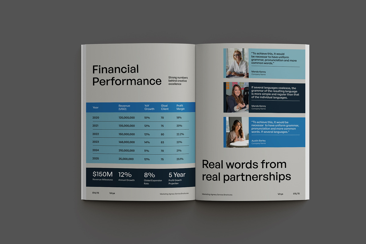 VIRYA | Marketing Agency Brochure, a Brochure Template by Neermana (Photo 7 of 10)