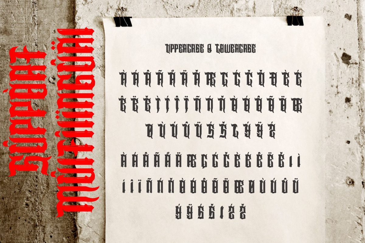 Angelo Thrufh - Modern Blackletter, a Blackletter Font by Dhabee (Photo 7 of 15)