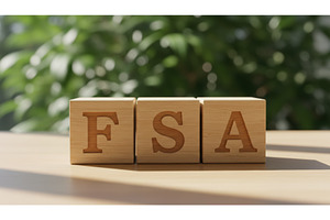 Wooden blocks spelling FSA against, a Business Photo by Igor Tichonow