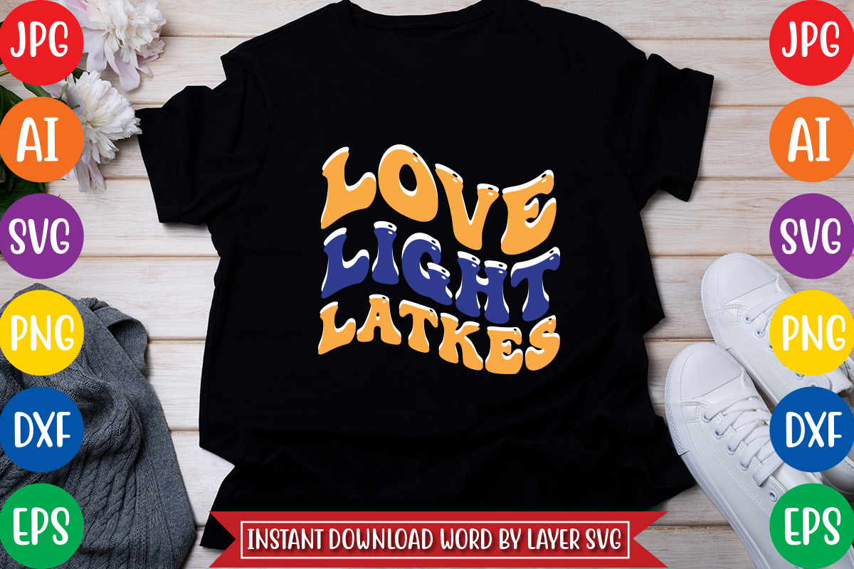 Love Light Latkes Svg Cut File, an Object Graphic by CrexoraLab (Photo 2 of 3)