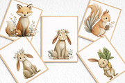 Cute Forest Animals Woodland Clipart, an Illustration by DreamArtGraphic (Thumbnail 3 of 8)