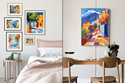 Sunny Coastal Village Art Collection, a Decorative Illustration by Housui Patterns (Thumbnail 4 of 9)