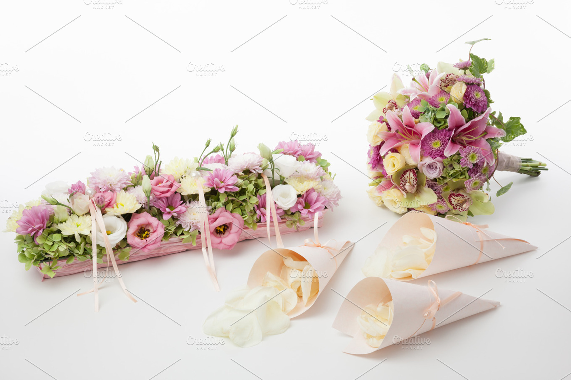 Wedding flowers set, a Background Photo by Ernesto Solla