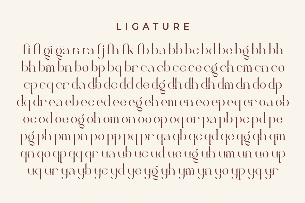 Fragier unique ligature serif font, a Serif Font by suhadidesign (Photo 14 of 14)