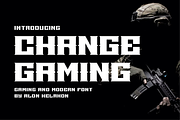 Change Gaming, a Serif Font by alon kelakon (Thumbnail 1 of 6)
