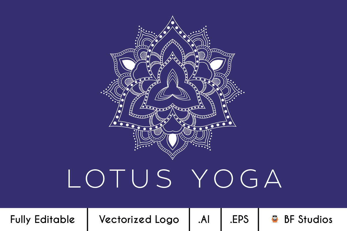 Lotus Yoga - Reiki Healing Logo 2, a Branding & Logo Template by BF Studios (Photo 2 of 3)