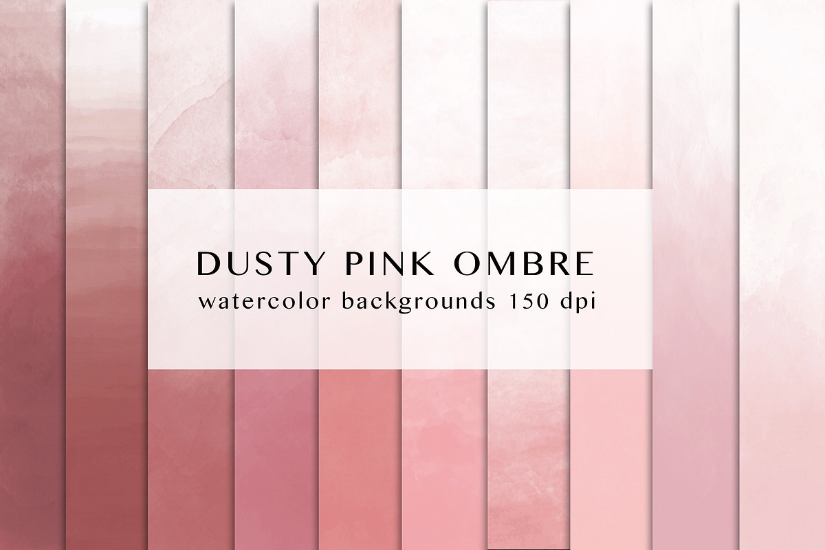 Dusty pink ombre watercolor, a Texture Graphic by GraphicRain (Photo 1 of 6)