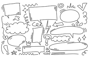Hand drawn doodle elements - star, an Object Illustration by Tati_Kli