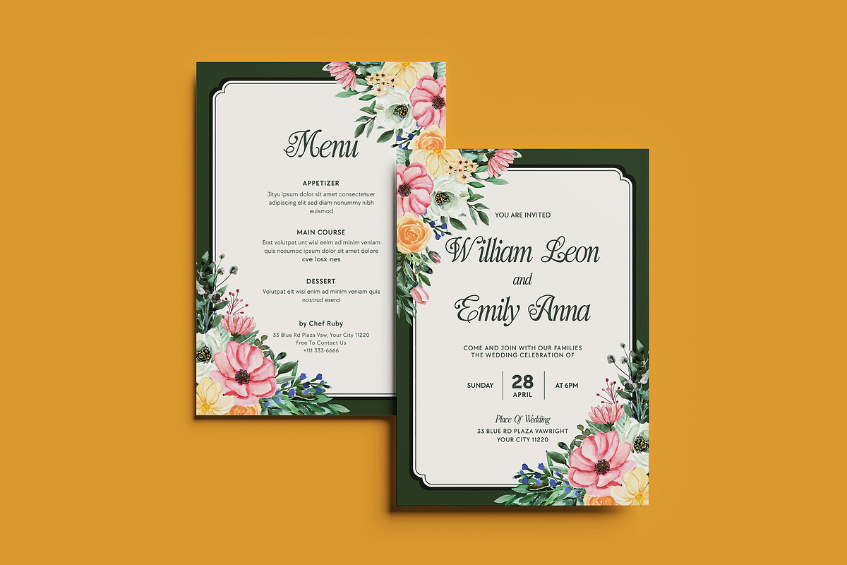 Balootic Wedding Invitation Template, an Invitation Template by dokudokunomi (Photo 1 of 4)