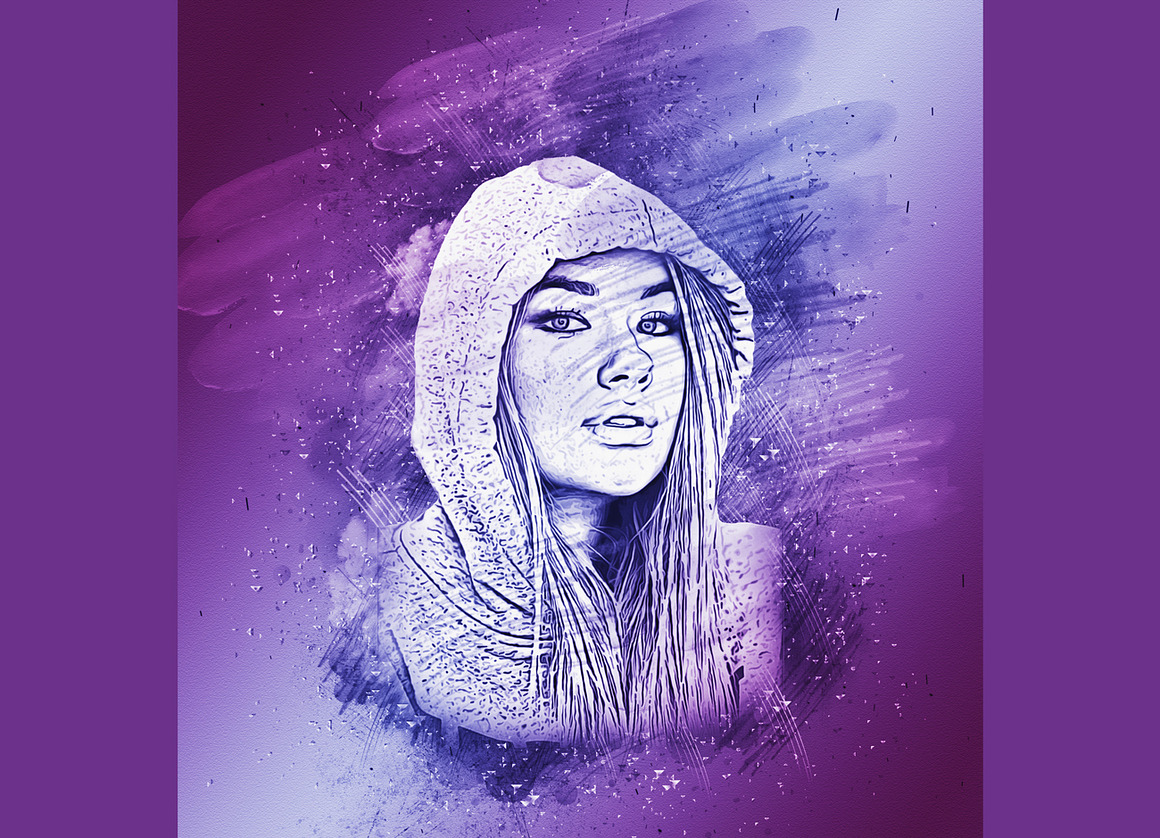 Portrait Sketch Photoshop Action, an Action Add-On by Studio Retouch (Photo 5 of 10)