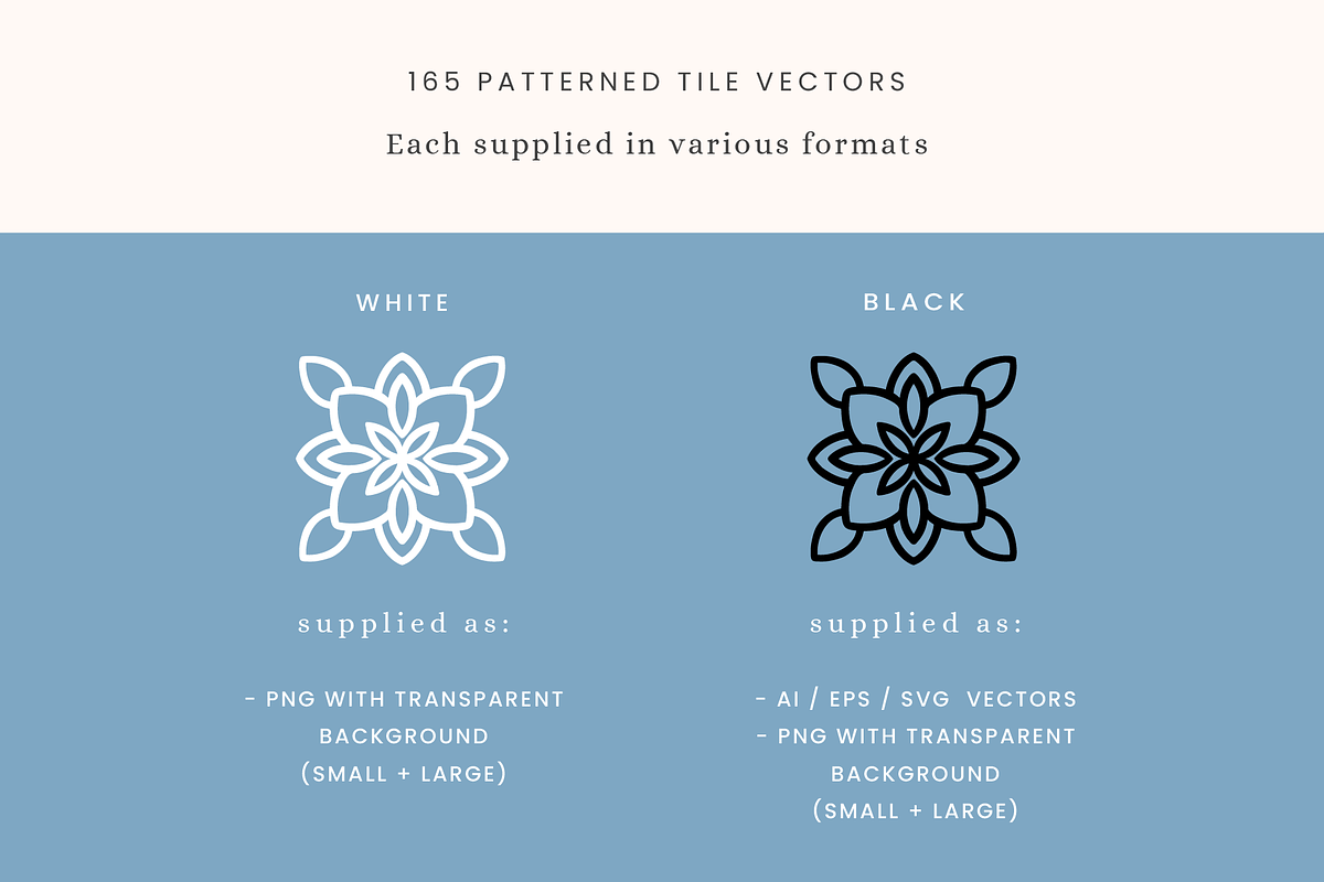Patterned Tile Vectors, a Decorative Illustration by Emma Webb Studio (Photo 5 of 6)