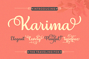 Karima - An Elegant Script, a Script Font by The Traveling Fox (Thumbnail 2 of 8)