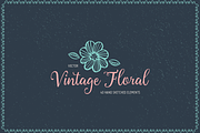 Vector Vintage Floral, a Decorative Illustration by By Kerri Ann (Thumbnail 1 of 2)