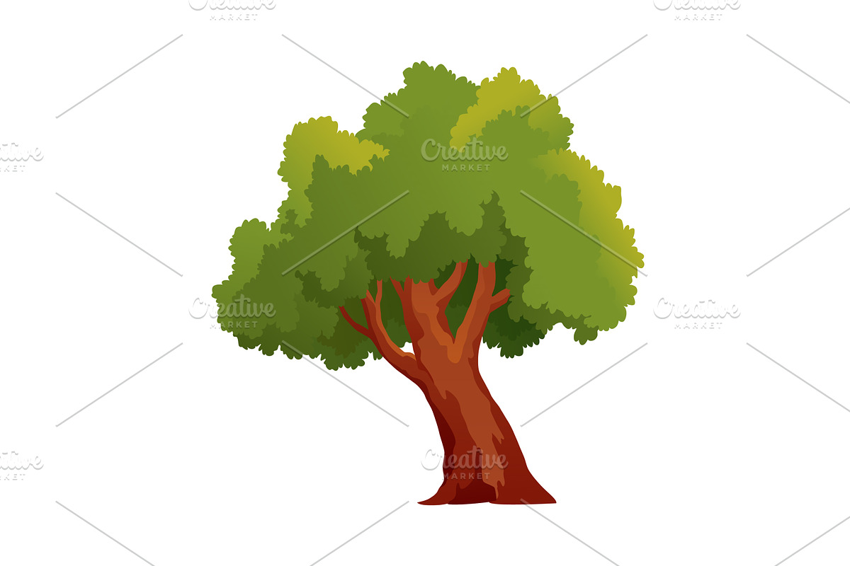 Tree, old forest vector illustration, an Object Illustration by the8monkey