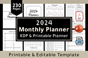 Monthly Planner, Daily Planner, a Print Template by POC Digital (Thumbnail 1 of 7)