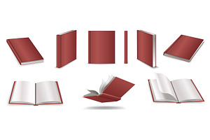 Realistic books set. Learning or, an Education Illustration by the8monkey