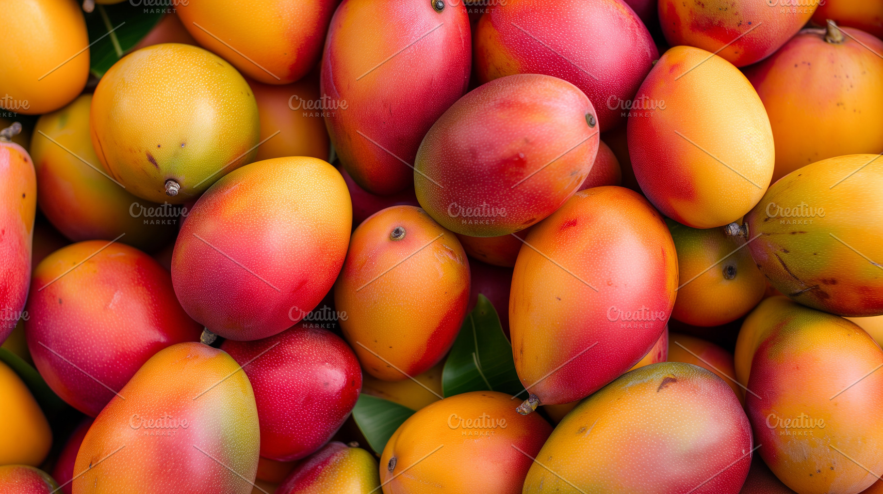 Stack of fresh mangos background, a Food & Drink Photo by MistyDay