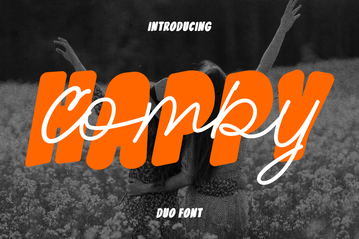 Happy Comby Duo Font, a Font by PutraCetol Studio (Photo 1 of 6)