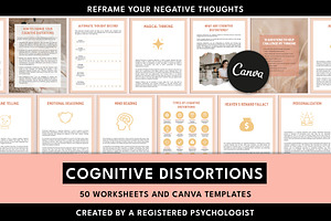 Cognitive Distortion Canva Templates