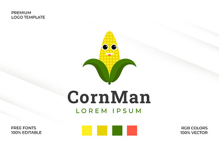 Funny Corn Logo Template