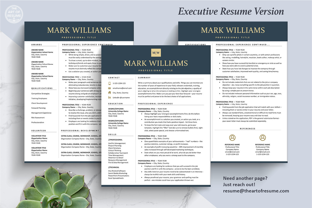 Executive Resume Template Design, a Resume Template by The Art of Resume (Photo 5 of 8)