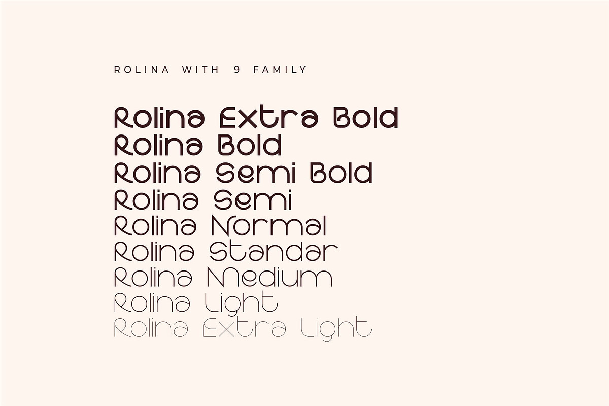 Rolina - Outline Family Font, a Sans Serif Font by suhadidesign (Photo 4 of 12)