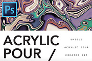 Acrylic Pour Creator for Photoshop, a Plug-in Add-On by Drifter Studio PrintShop (Thumbnail 1 of 12)