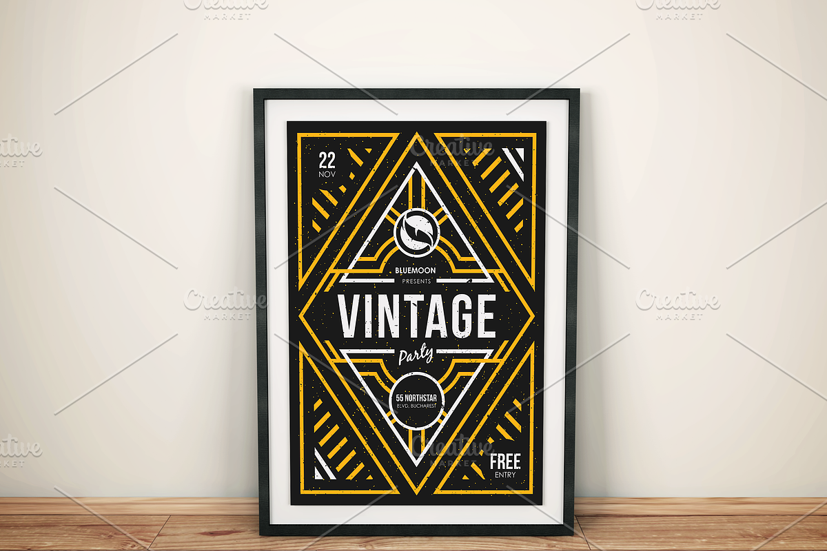 Vintage Party Poster, a Flyer Template by SNK's (Photo 2 of 4)
