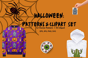 Halloween: Patterns & Clipart