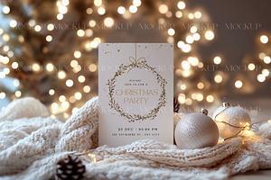 Christmas Invitation Mockup 5x7