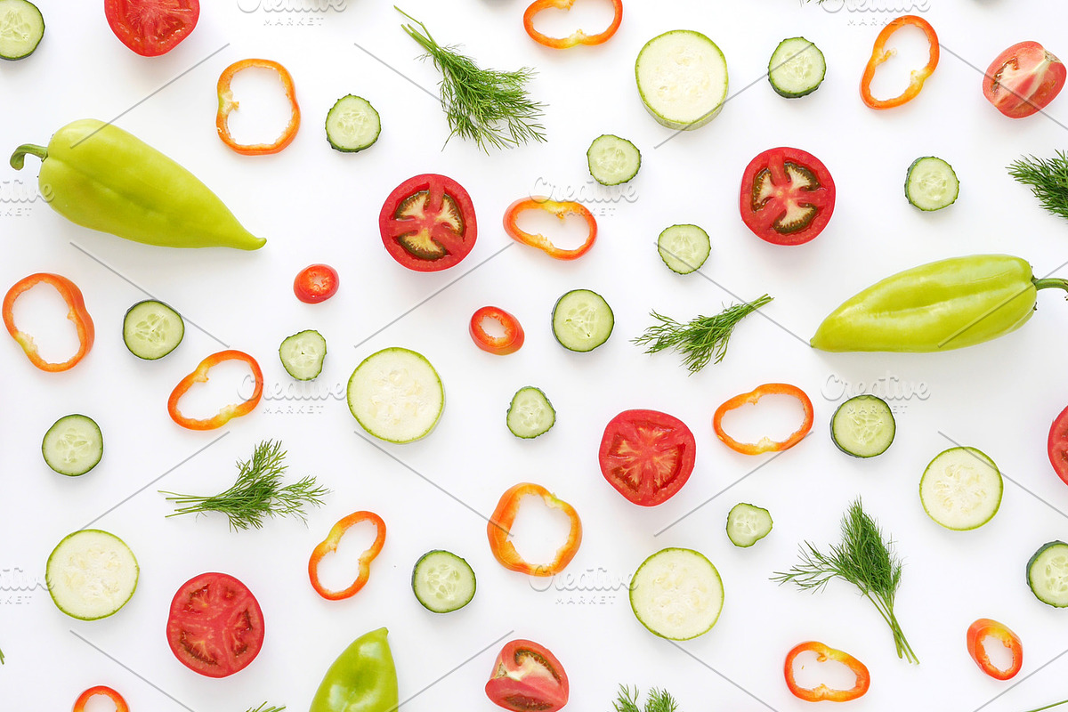 Pattern of vegetables containing pattern, zucchini, and vegetables, a Food & Drink Photo by Photo patterns (Photo 2 of 2)