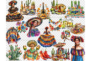 Fiesta Clipart | Cinco De Mayo Bundl, a Person Illustration by GlamArtZhanna (Thumbnail 5 of 6)
