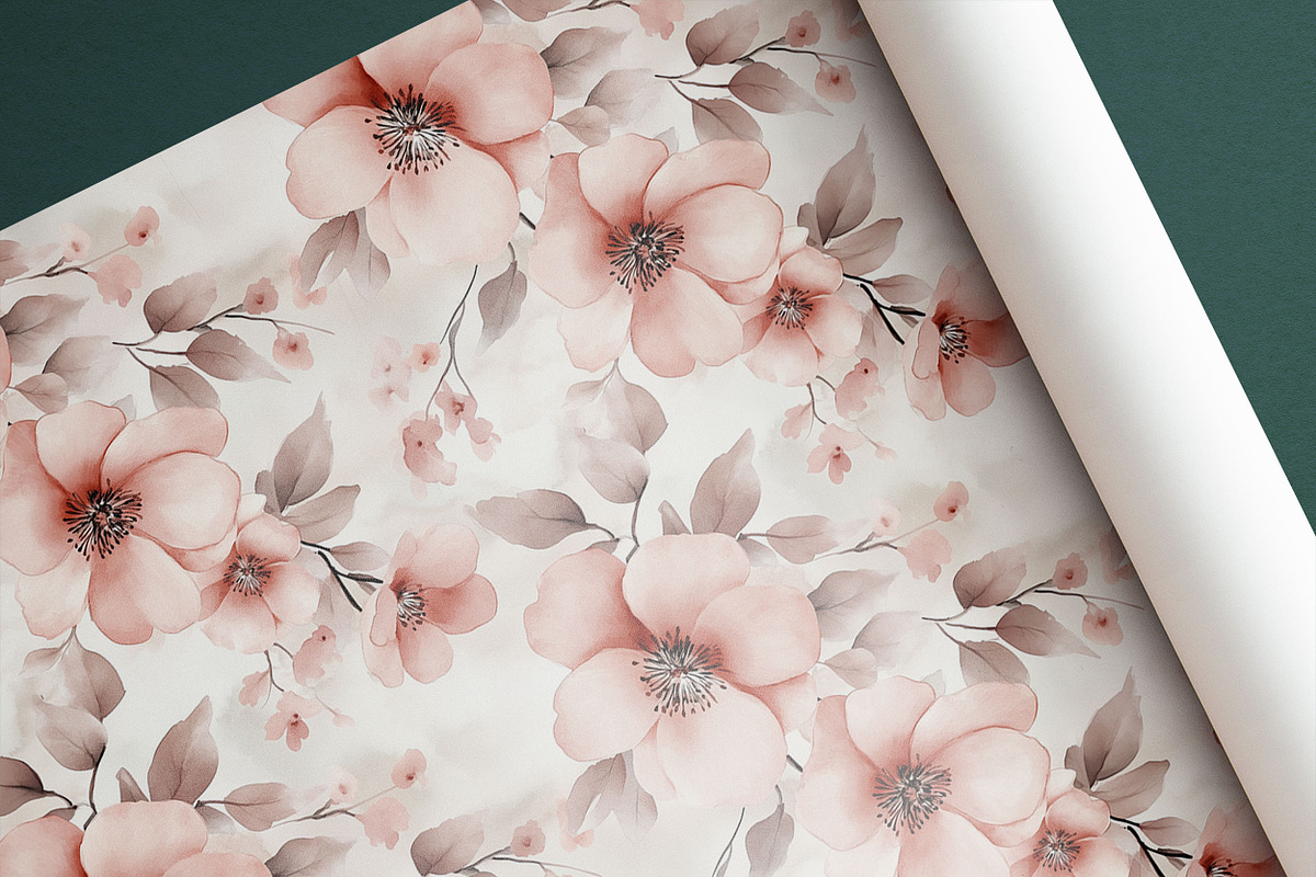 DUSTY PINK FLOWERS Seamless Pattern, a Pattern Graphic by AYAKA Studio Co. (Photo 2 of 5)