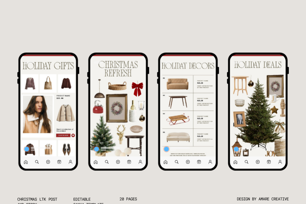40 Christmas LTK & Instagram Canva | Amare Creative preview 7