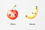 Bundle Kawaii Fruits Clipart PNG, a Food Illustration by jvxvxnism (Thumbnail 3 of 22)