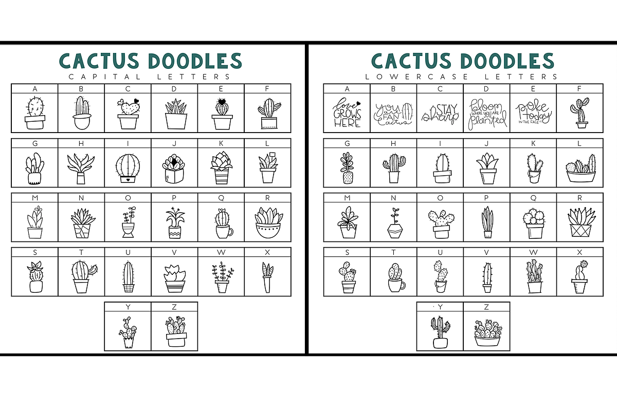 Fancactus - A Fun Doodle Font preview 7