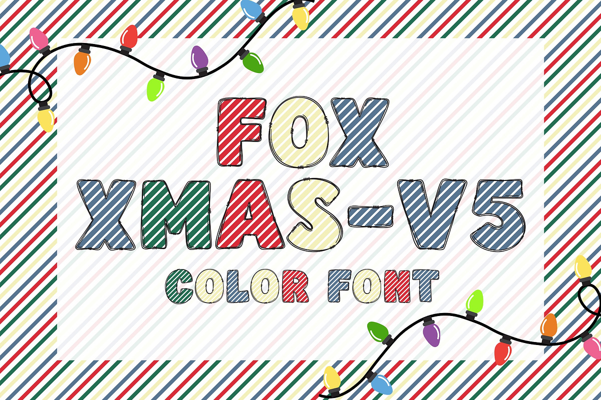 Fox Xmas-V5 Color Font, a Symbol Font by Fox7 By Rattana (Photo 1 of 8)