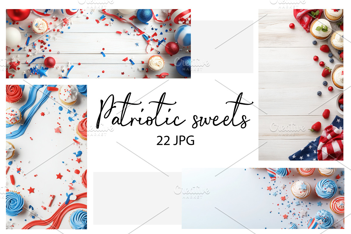 4th of July Cupcake Flat Lay, a Food & Drink Photo by Nebbia (Photo 1 of 6)