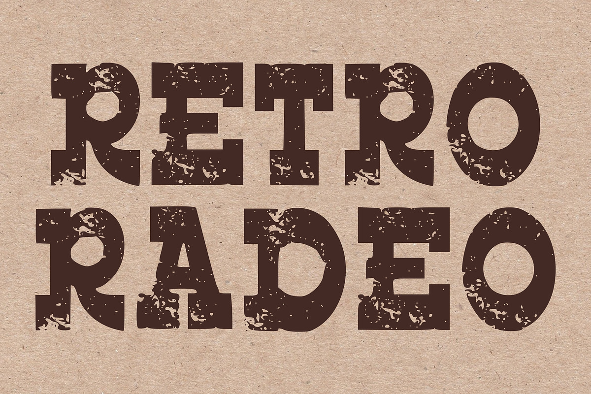 Retro Radeo Vintage Western, a Slab Serif Font by Limited.studio (Photo 1 of 6)