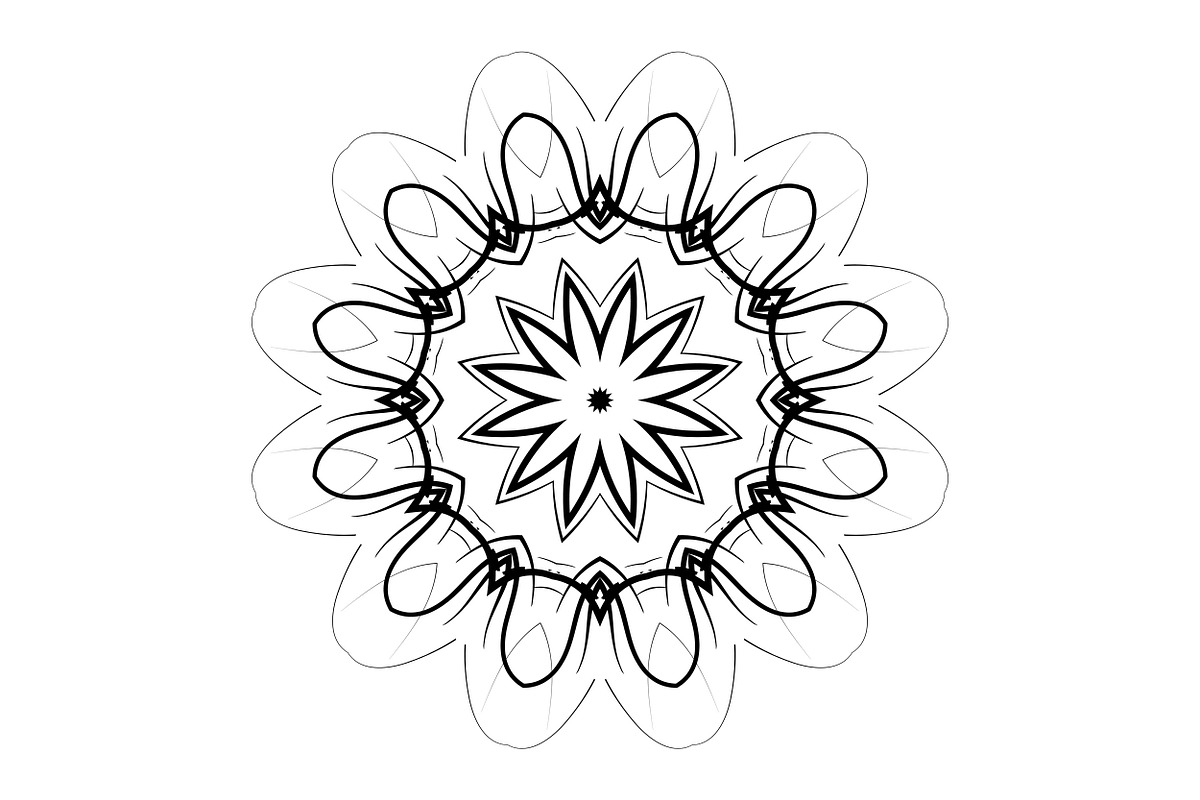 Black White Mandala Illustration Set, a Decorative Illustration by NJ Himel (Photo 14 of 101)