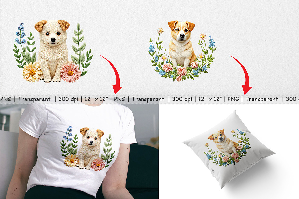 Dog Embroidery Clipart, a Graphic by Artnoy (Photo 3 of 5)