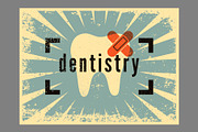 Dentistry grunge vector poster set., a Healthcare Illustration by PoPaShop (Thumbnail 8 of 8)