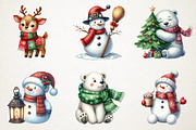 Frosty Friends & Festive Fun Clipart, an Illustration by RobertsArt (Thumbnail 3 of 7)